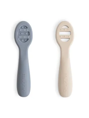 2-Pack First Feeding Baby Spoons, Tradewinds/Shifting Sand