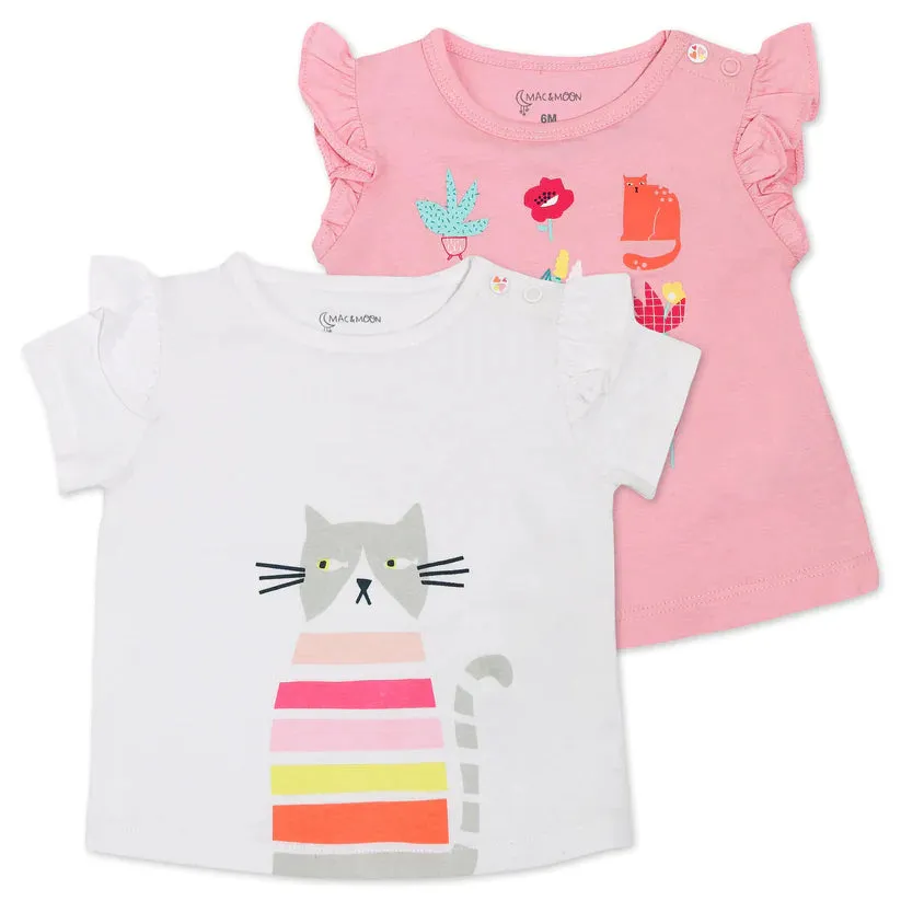 2-Pack Organic Cotton Tops in Caturday Print