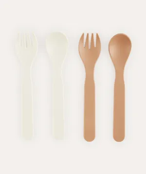 4 Pack Eco Spoons & Forks - Neutral