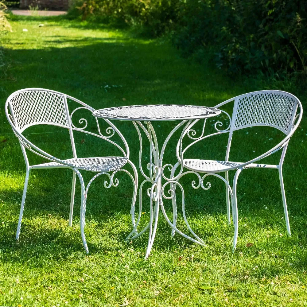 Ascalon Aquitaine Mesh 3 Piece Bistro Set - 'White'