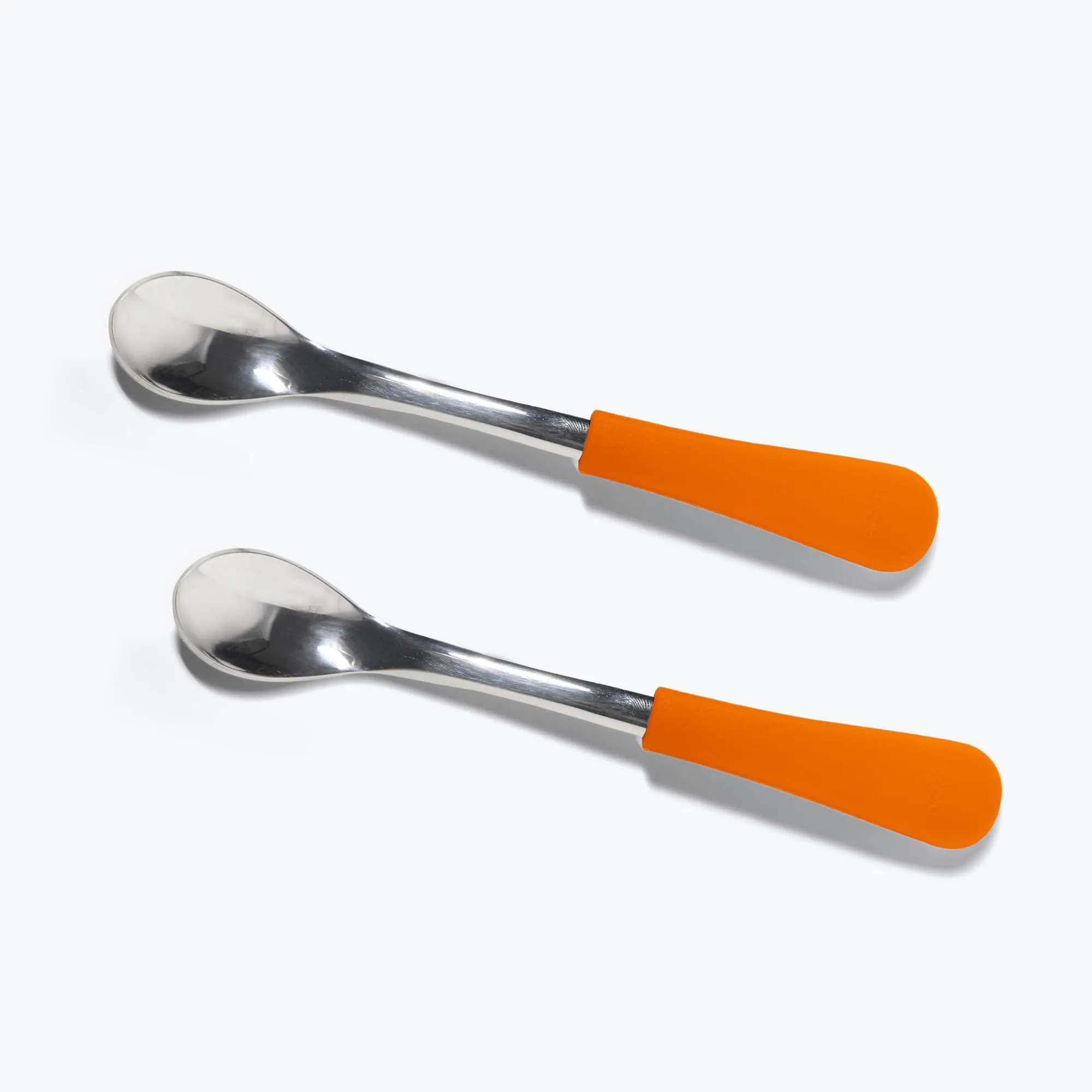 Avanchy Stainless Steel Infant Spoons - Pack of 2 - Orange