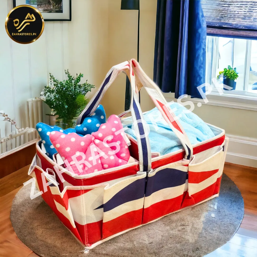 Baby Diaper Caddy Organizer (UK Flag)