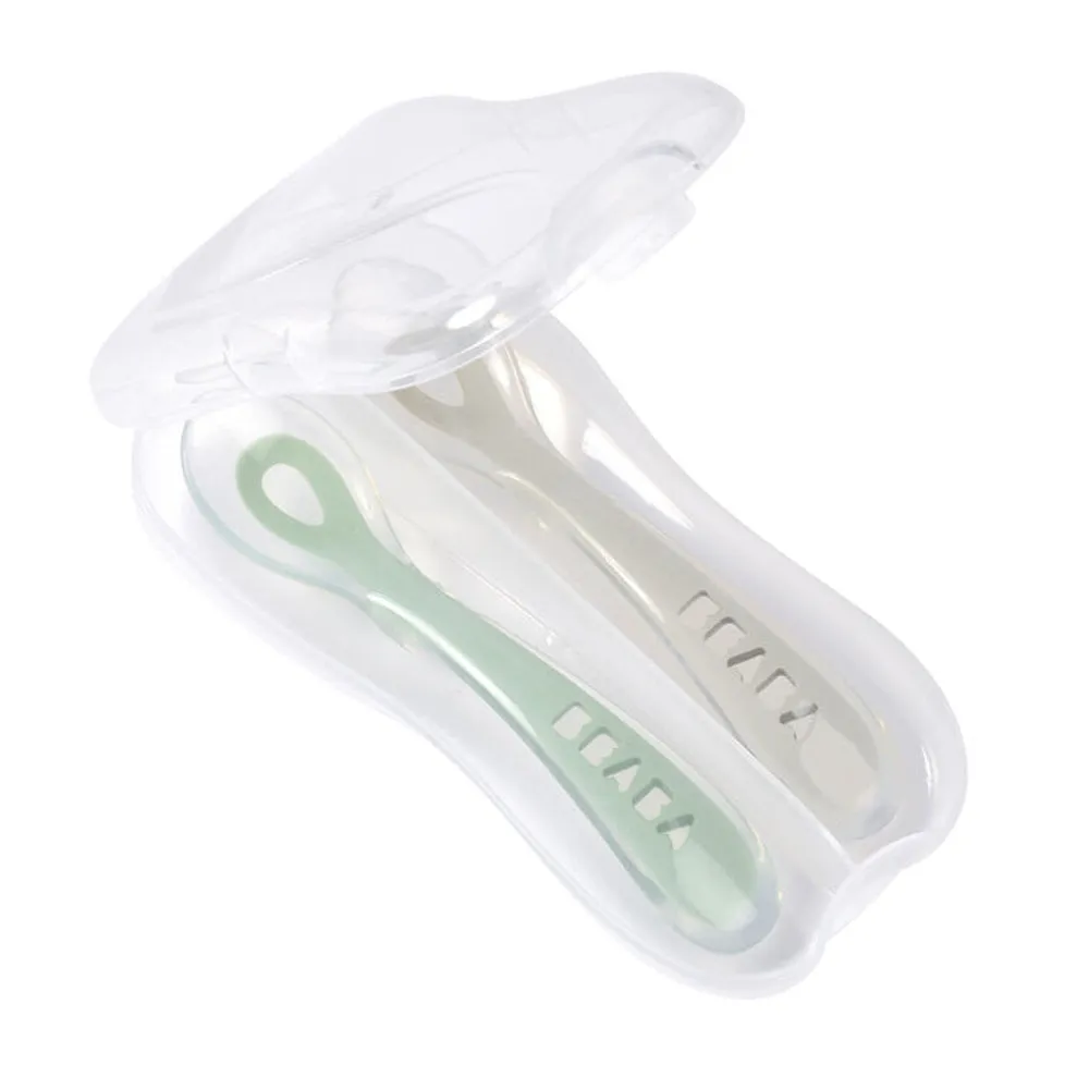 Beaba 2nd Stage Soft Silicone Spoon With Case