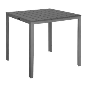 Bolero Valletta Grey Slatted Outdoor Table 780mm