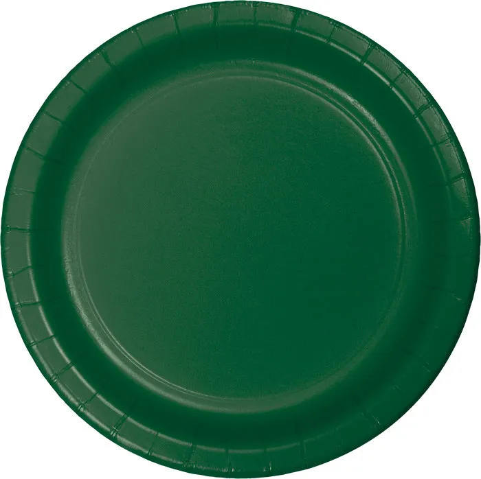 Bulk Hunter Green Sturdy Style 8.75 inch Paper Dinner Plates (240 per Case)