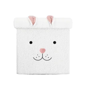 Bunny Storage Stool - White & Pink