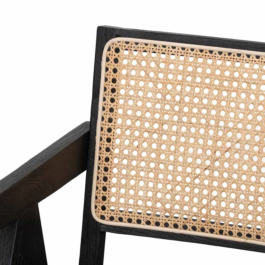 Castro Rattan Dining Chair - Black - Last One