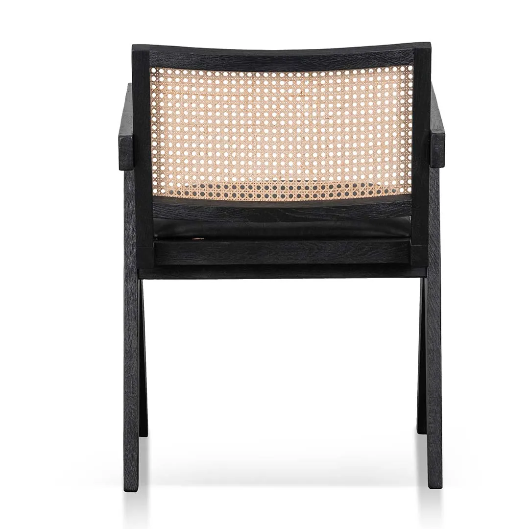 Castro Rattan Dining Chair - Black - Last One