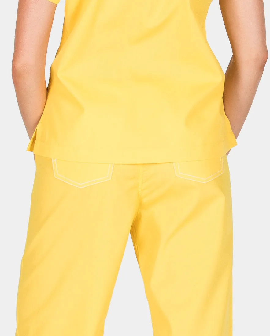 Classic Summer Fun Scrub Tops - Marisol Gold