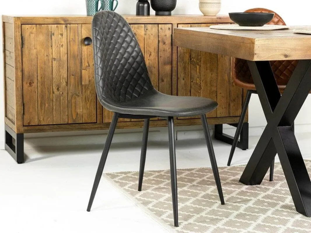 Como Extendable Dining Table (180cm - 240cm) & Grey Dallas Dining Chairs