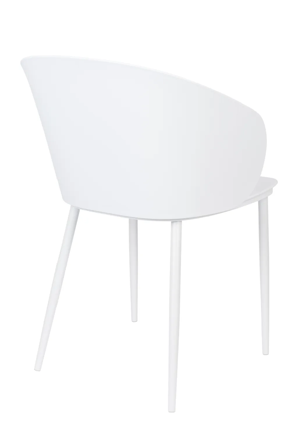 Curvy White Dining Chairs (2) | DF Gigi