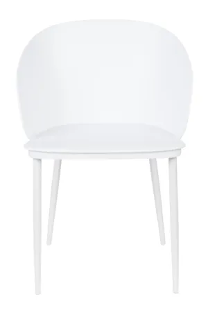 Curvy White Dining Chairs (2) | DF Gigi