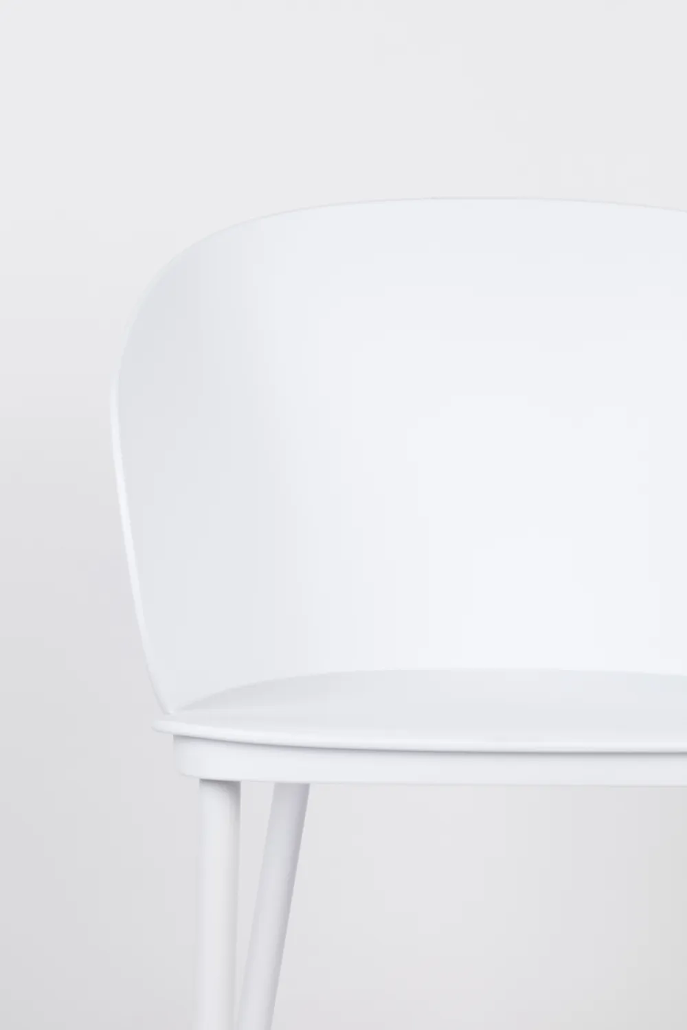 Curvy White Dining Chairs (2) | DF Gigi