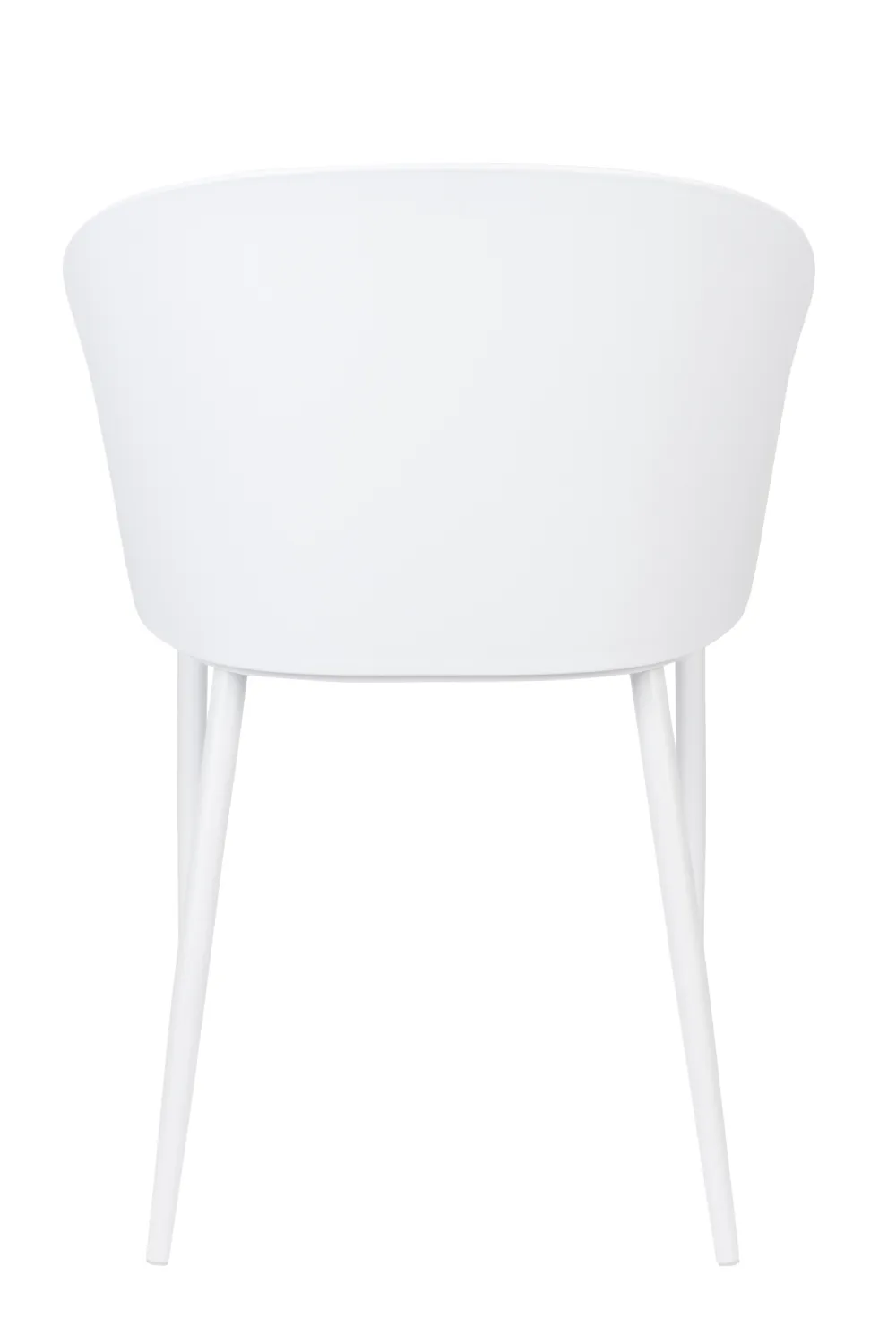 Curvy White Dining Chairs (2) | DF Gigi