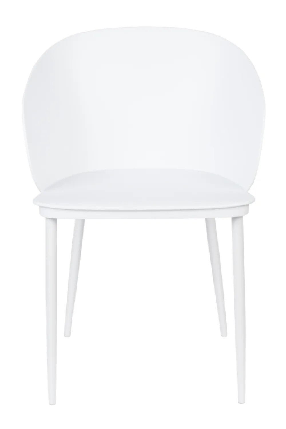 Curvy White Dining Chairs (2) | DF Gigi