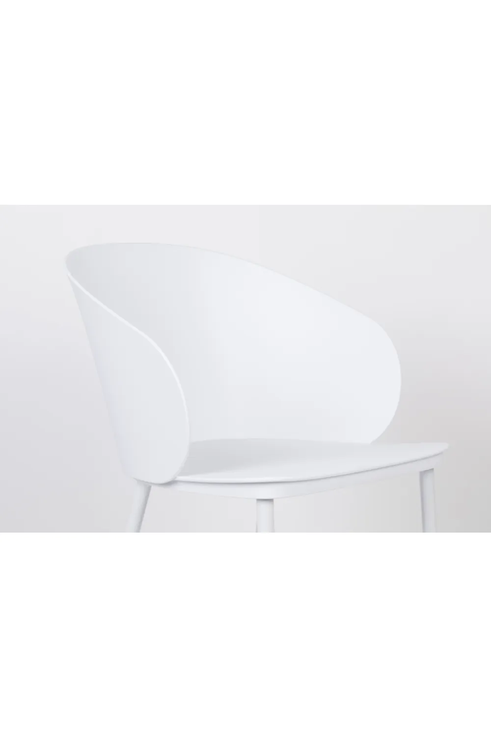 Curvy White Dining Chairs (2) | DF Gigi