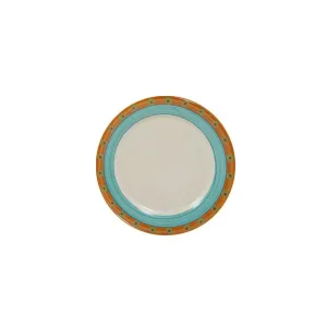 Dessert Plate Set - Set of 4 - Turquoise & Burnt Orange | Sedona