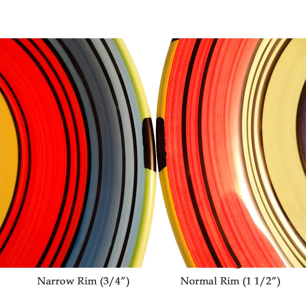 Dinner Plate Set - Set of 4 - Colorful Striped | Acapulco