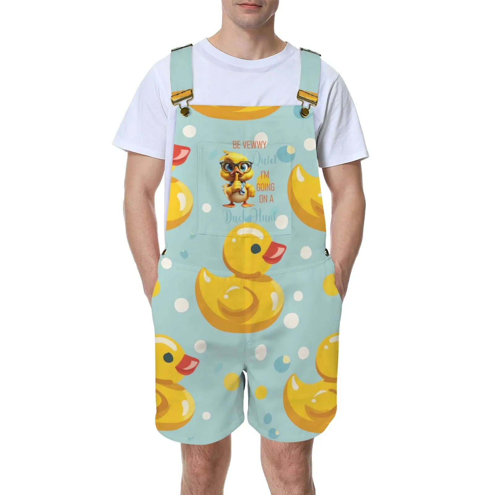 Duck Hunt Unisex Shorts Suspender Jumpsuit