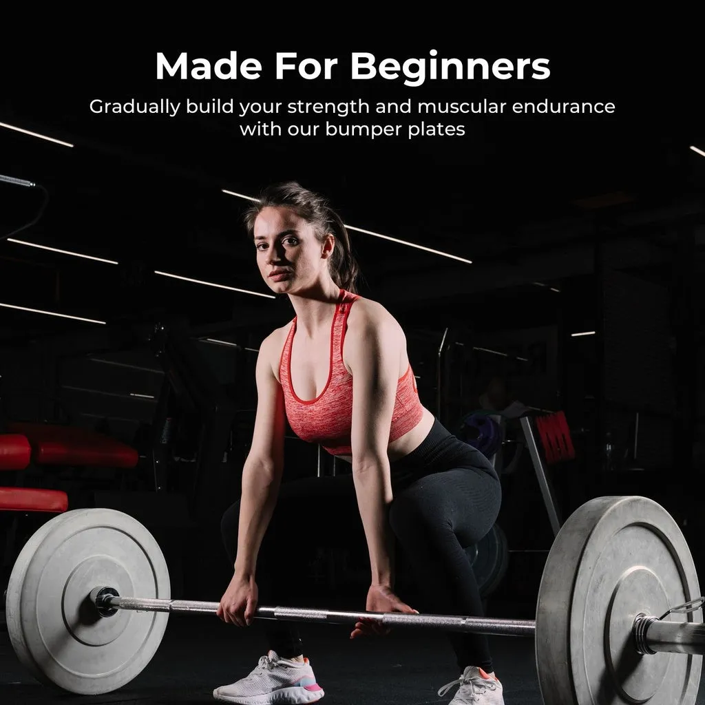 Durable 5KG Grey Bumper Plates for Beginners - VERPEAK