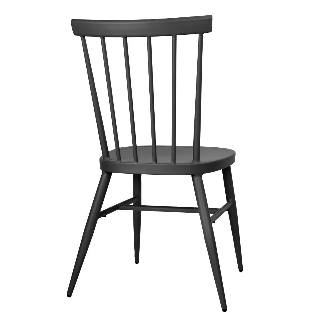 DX686 Bolero Windsor Aluminium Black Chairs (Pack of 4)