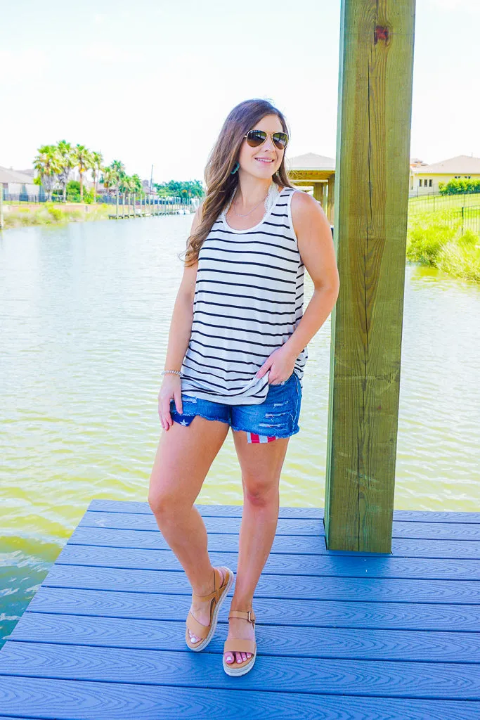 Easy Does It Striped Tank