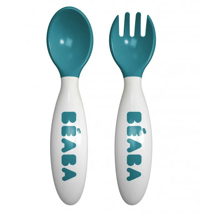 Ergonomic toddler cutlery set