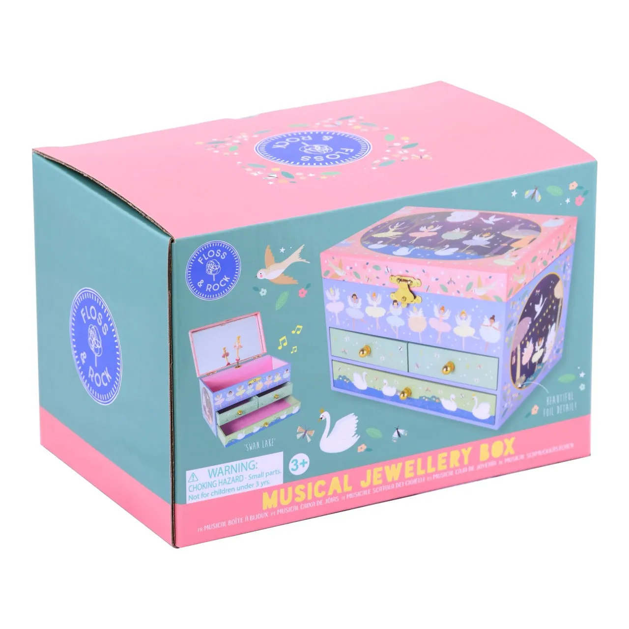 Floss & Rock Musical Jewellery Box with 3 Drawers - Enchanted