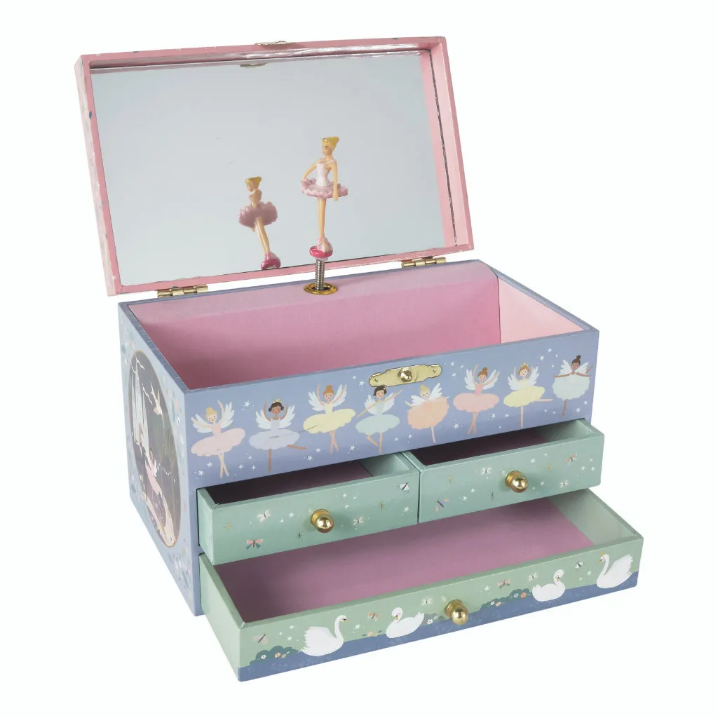 Floss & Rock Musical Jewellery Box with 3 Drawers - Enchanted