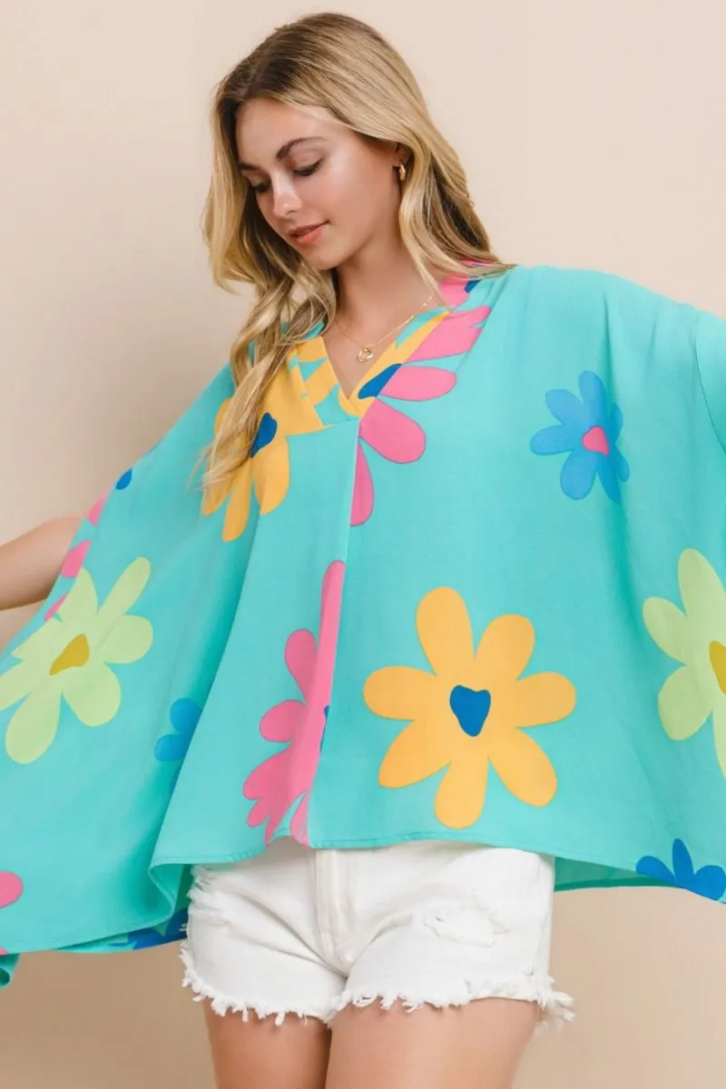 Fun Floral Poncho