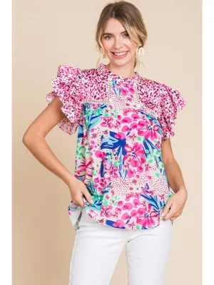 Fun Frilly & Floral Blouse