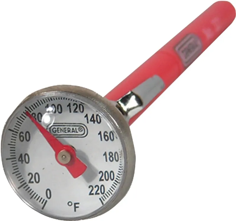 General Tools 321 Stem Thermometer, 0 to 220 deg F, Analog Display :EA: QUANTITY: 1