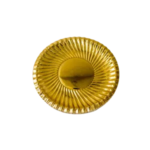 GOLD PARTY PAPER PLATE 23CM - 10PCS