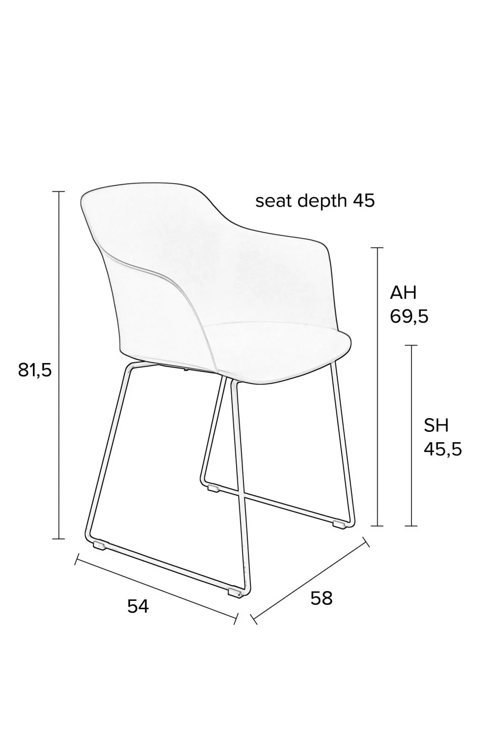 Gray Contemporary Dining Chairs (2) | DF Tango