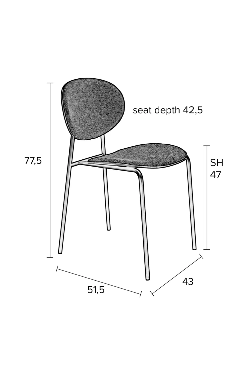 Gray Dining Chairs (2) | DF Donny