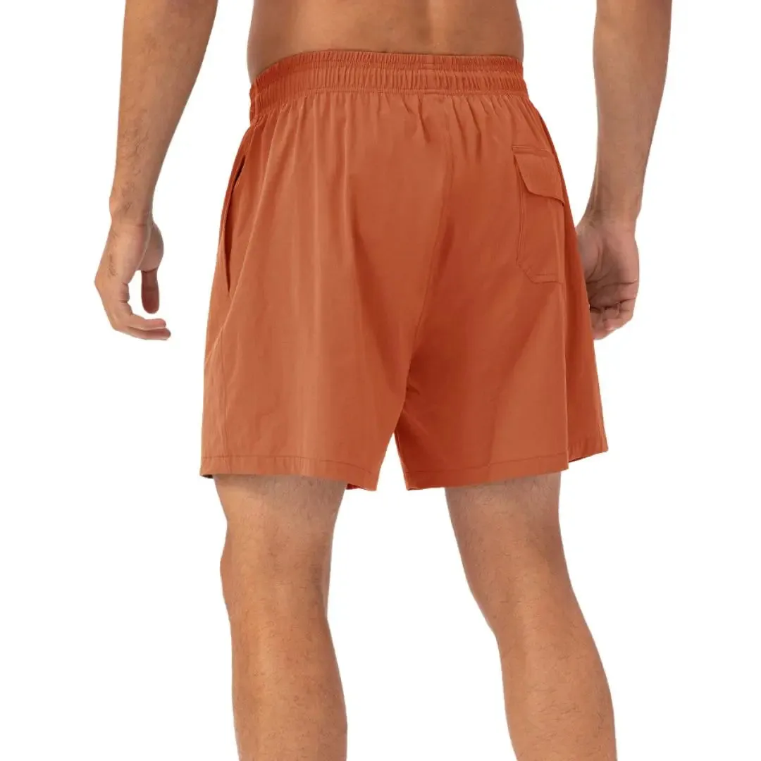 Grey easy care material padel shorts for men