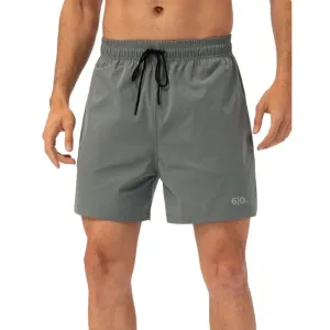 Grey easy care material padel shorts for men