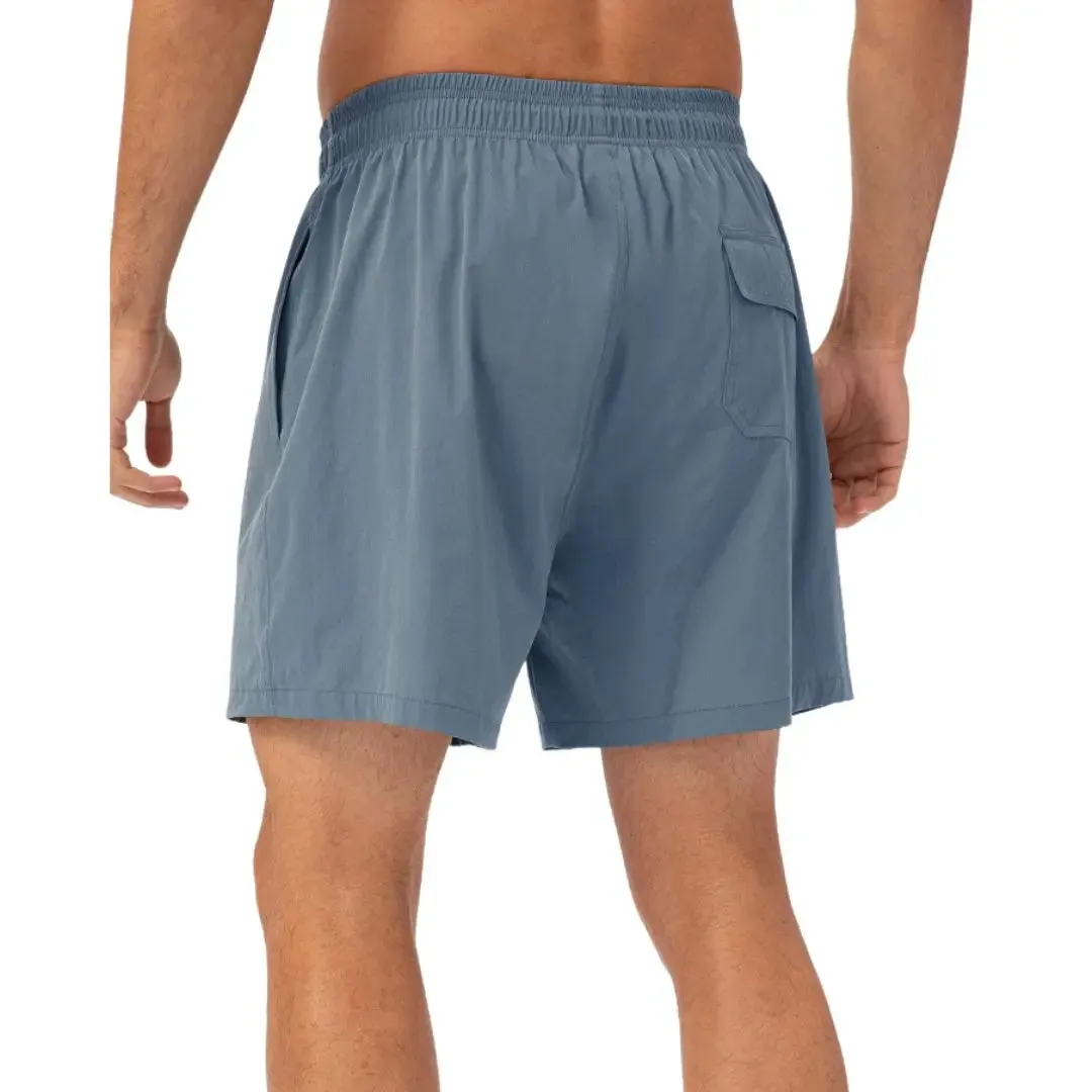 Grey easy care material padel shorts for men