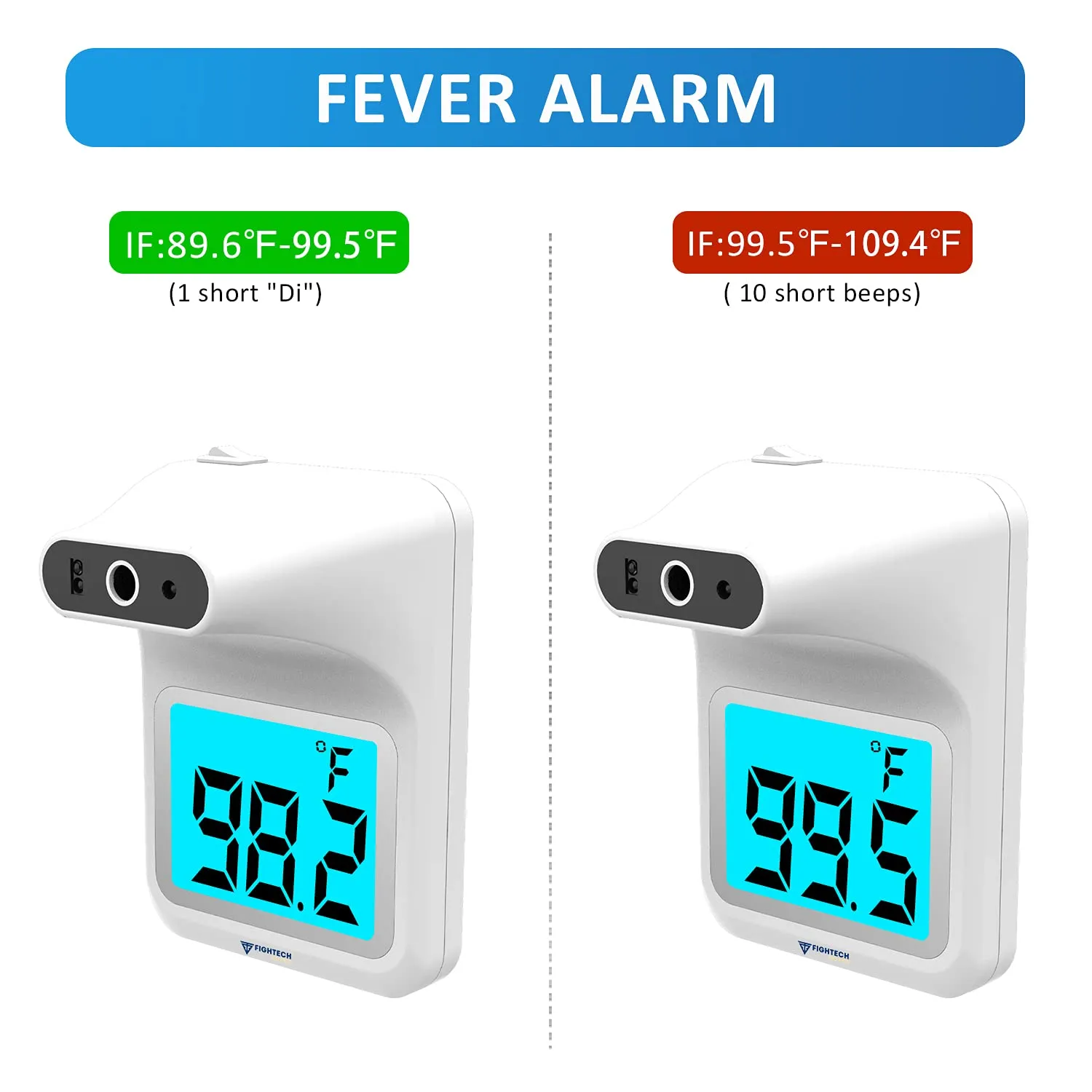 Infrared Forehead Mounted Thermometer with Stand and Bluetooth Connectivity for Instant Temperature Readings | Batteries Included (Matte White)