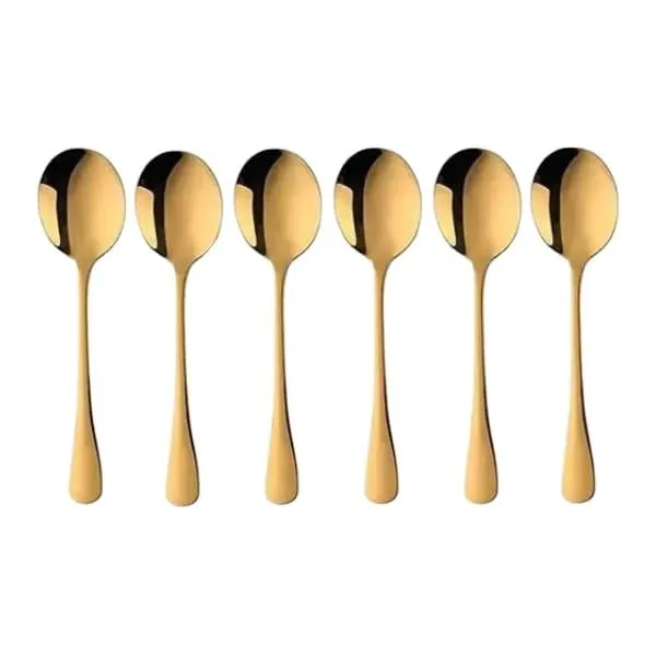 JAN'S GOLDEN DESSERT SOUP SPOON 6PCS