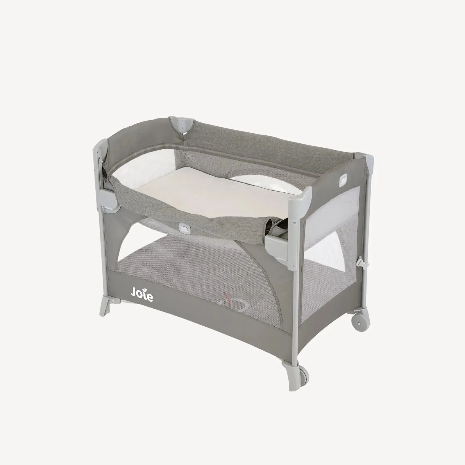 Joie Kubbie Sleep Bedside Travel Cot - Foggy Grey