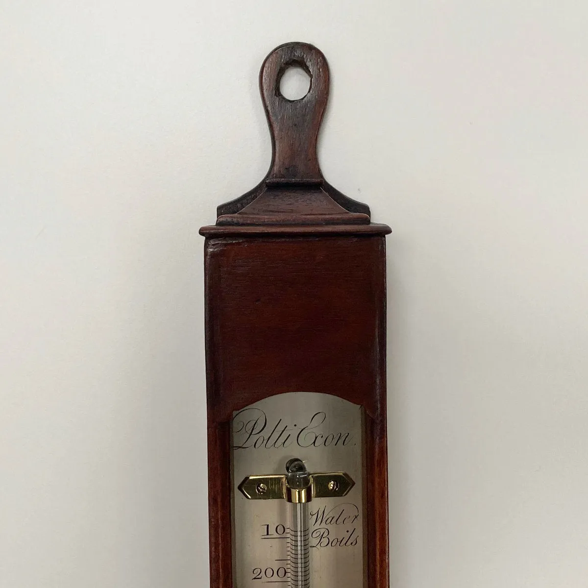 Large Eighteenth Century Mahogany Wall Thermometer by Polti of Exon