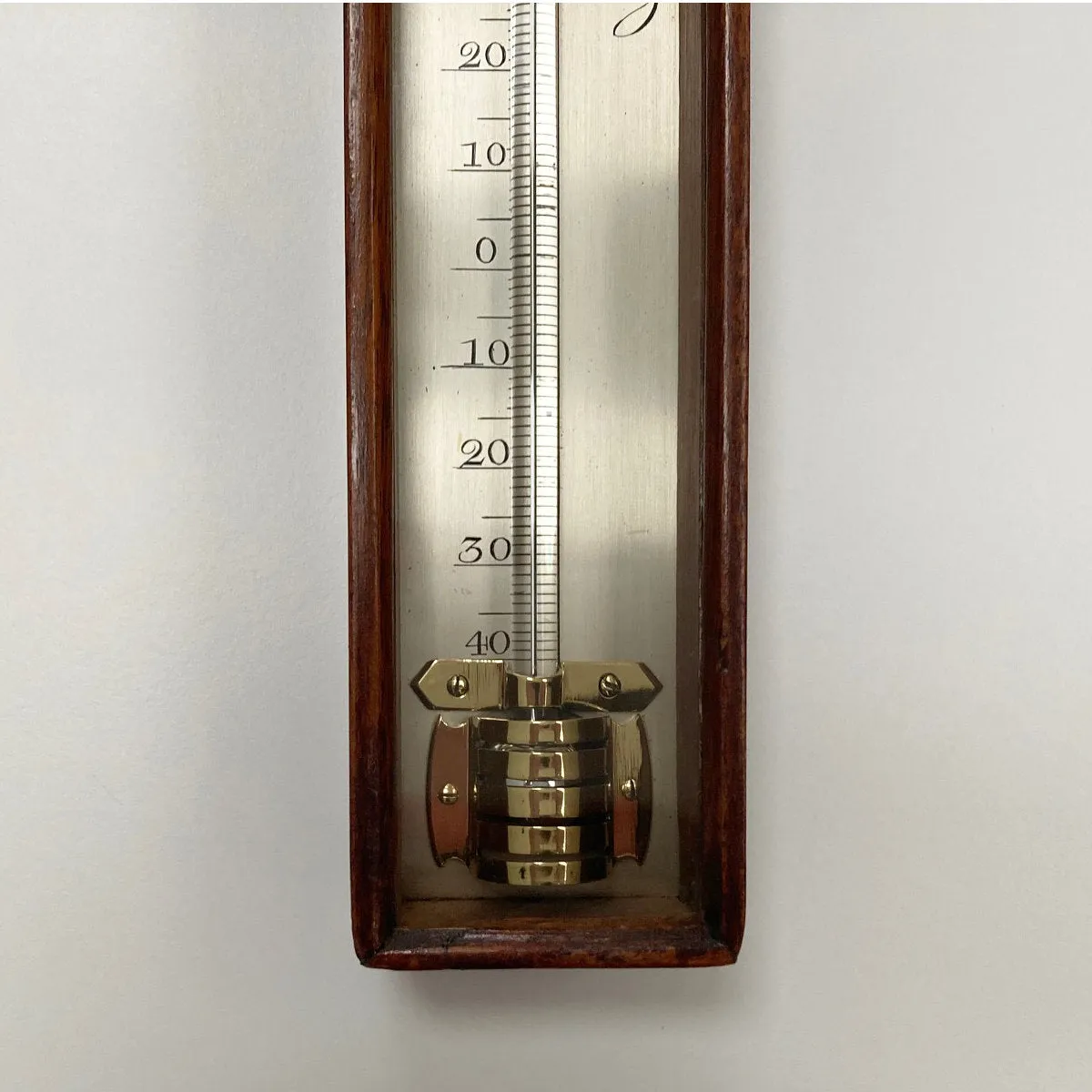 Large Eighteenth Century Mahogany Wall Thermometer by Polti of Exon