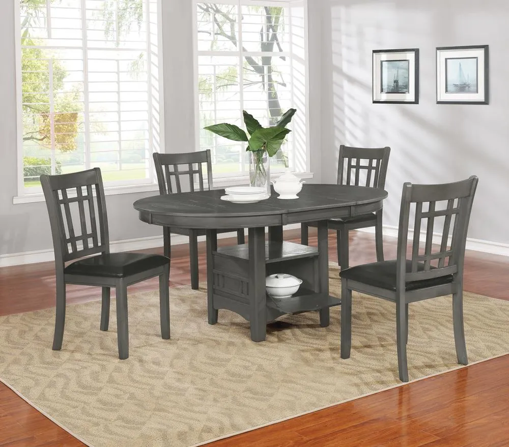 Lavon 5-piece Dining Set Medium Grey