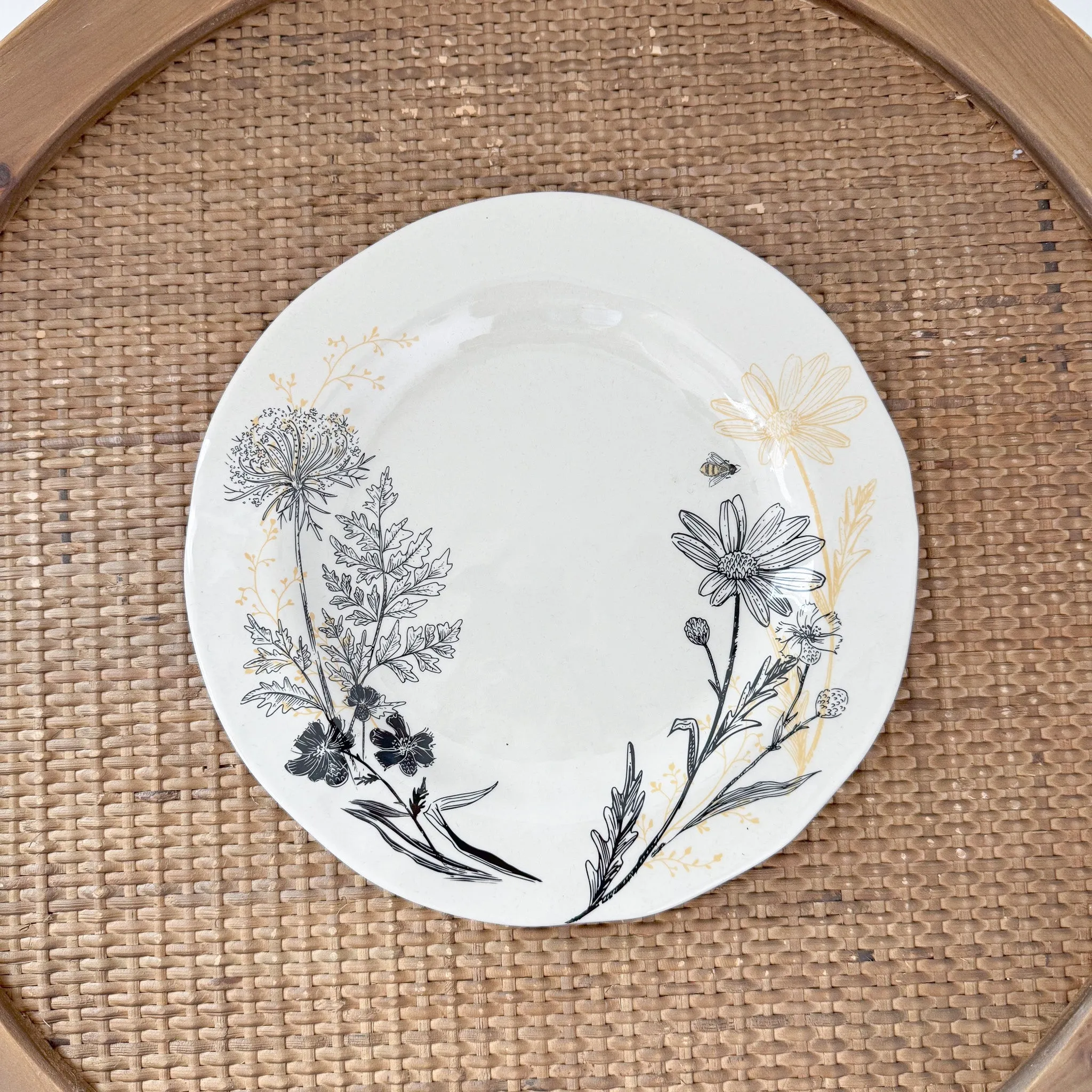 Let It Bee Bamboo Melamine Salad Plate