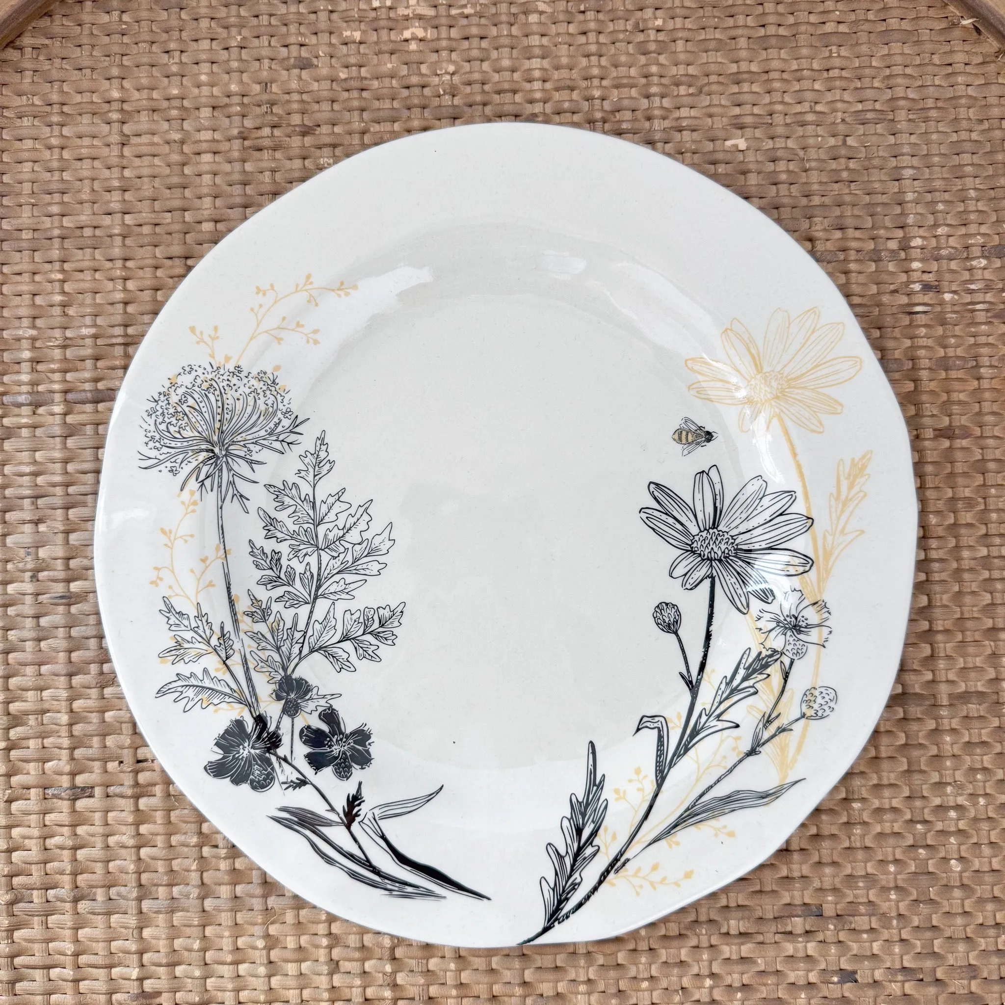 Let It Bee Bamboo Melamine Salad Plate