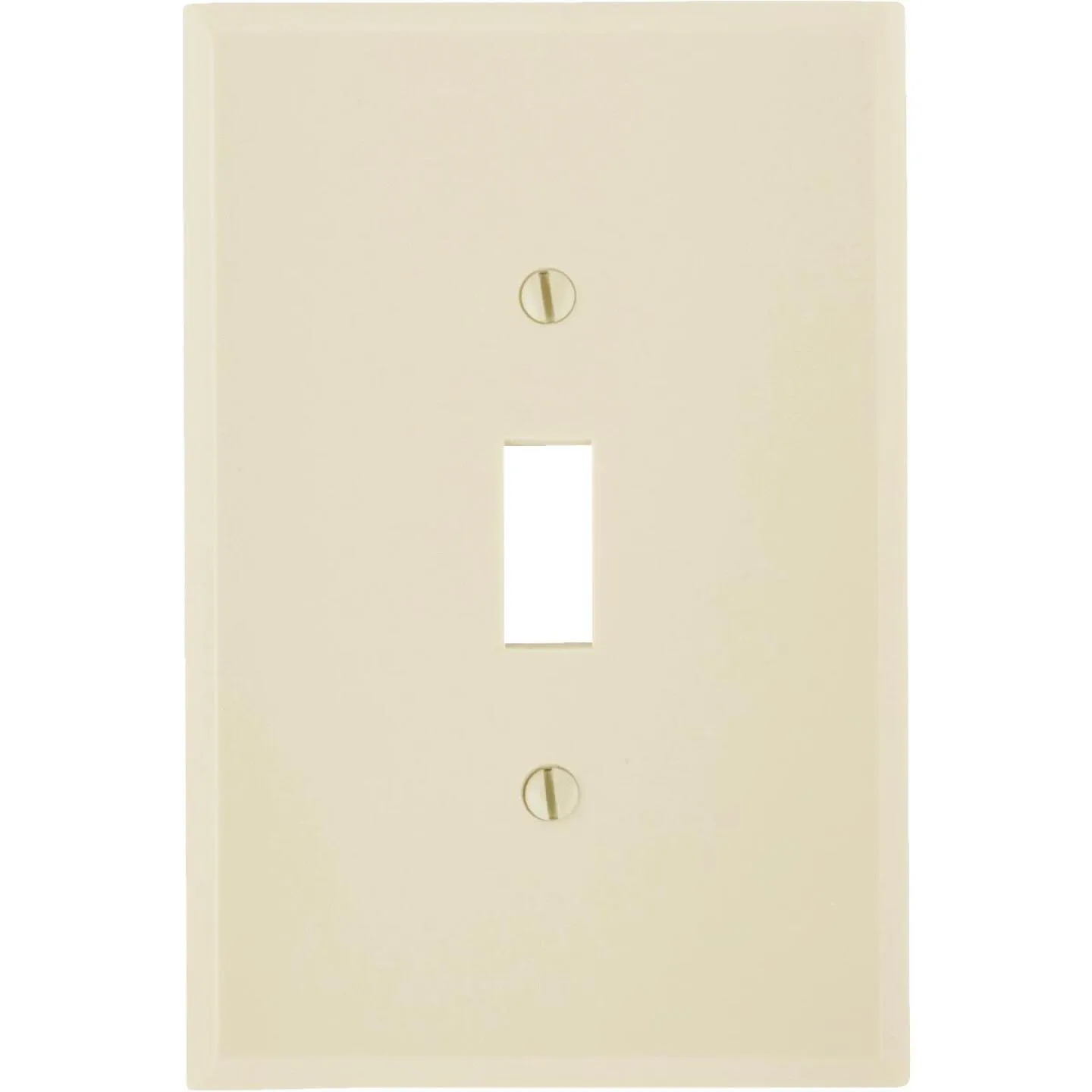 Leviton 1-Gang Plastic Oversized Toggle Switch Wall Plate, Ivory