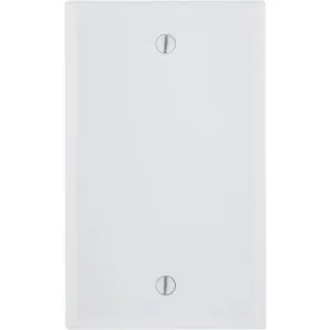 Leviton 1-Gang Standard Thermoset Blank Wall Plate, White