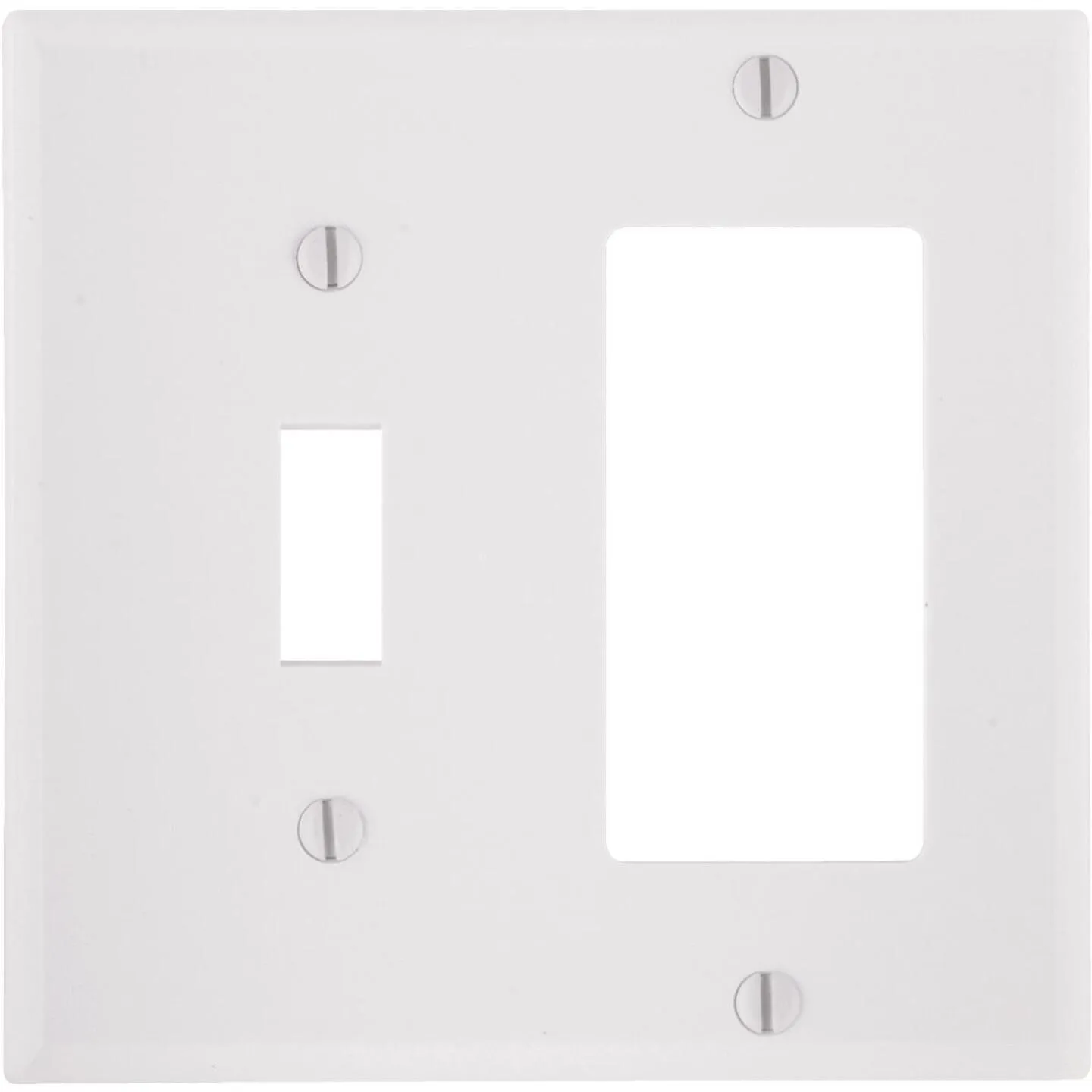 Leviton Decora 2-Gang Thermoset Single Toggle/Rocker Wall Plate, White