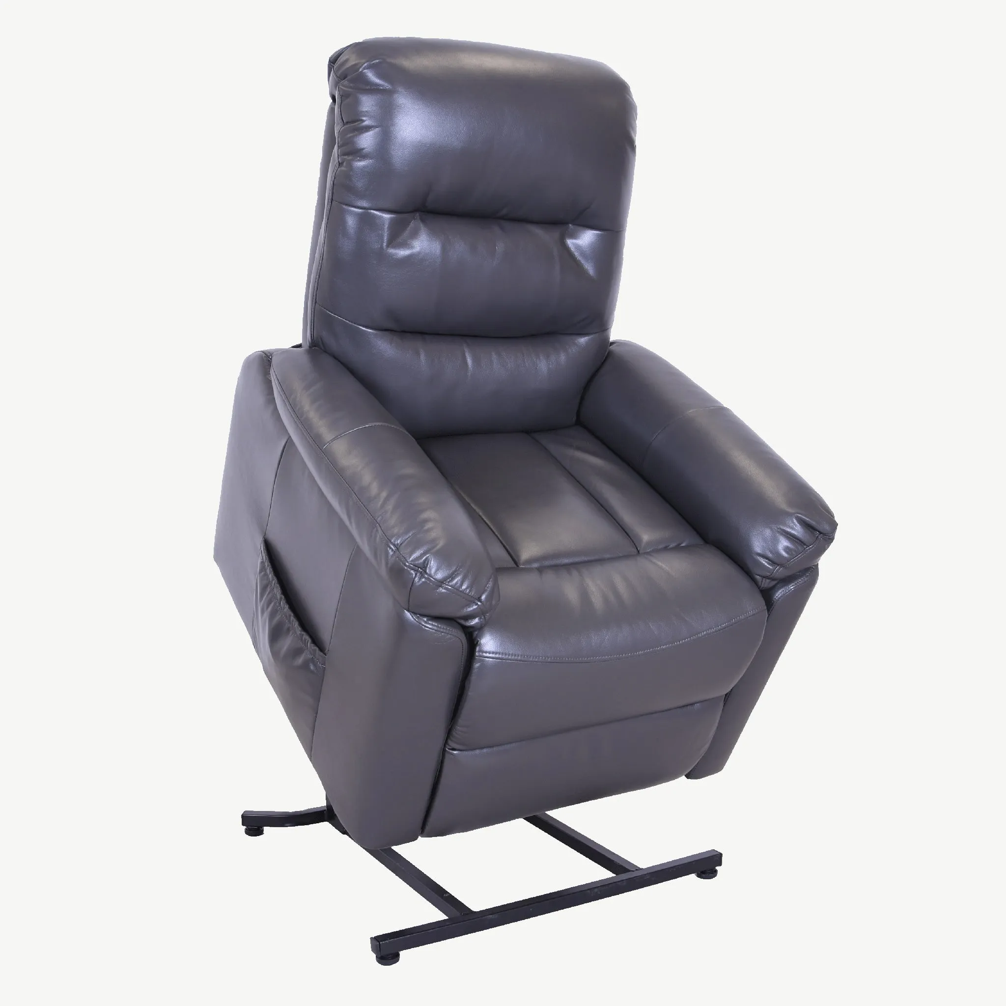 Lexus Lift Tilt Chair Grey Leather Air Fabric Single Motor